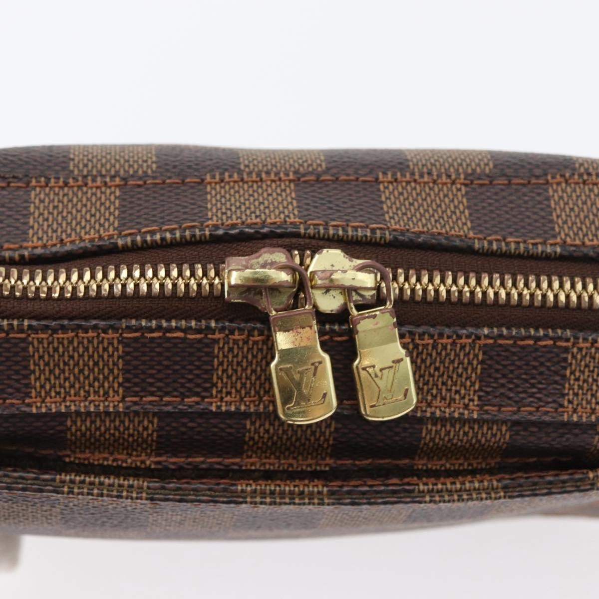 Louis Vuitton Geronimos Waist Bag Damier Brown Canvas Shoulder Bag Bag (Pre-Owned)