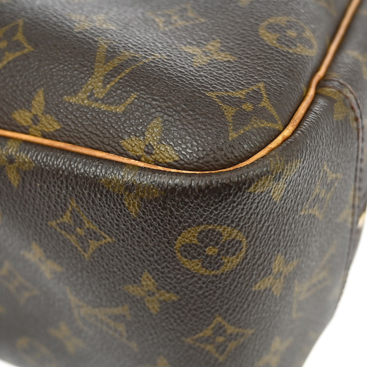Louis Vuitton Deauville Handbag Monogram Canvas Brown Canvas Handbag (Pre-Owned)