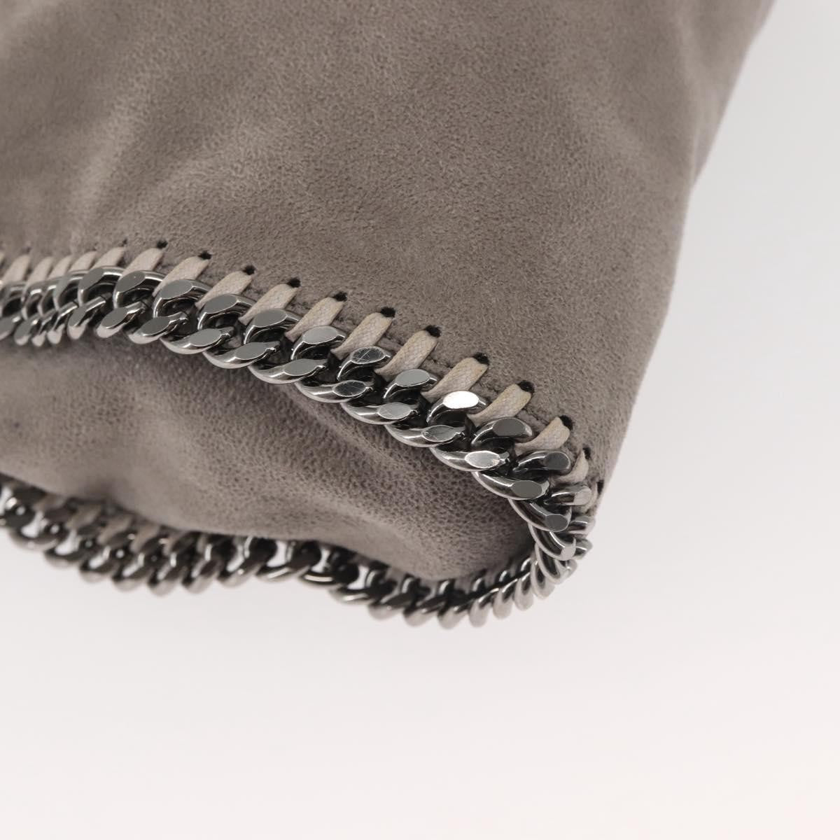 Stella Mccartney Falabella Fold Over Crossbody Bag Suede Gray Synthetic Shoulder Bag Bag (Pre-Owned)