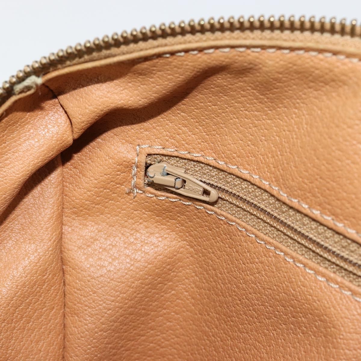 Celine Vintage Triomphe Handbag Canvas Brown Canvas Handbag (Pre-Owned)