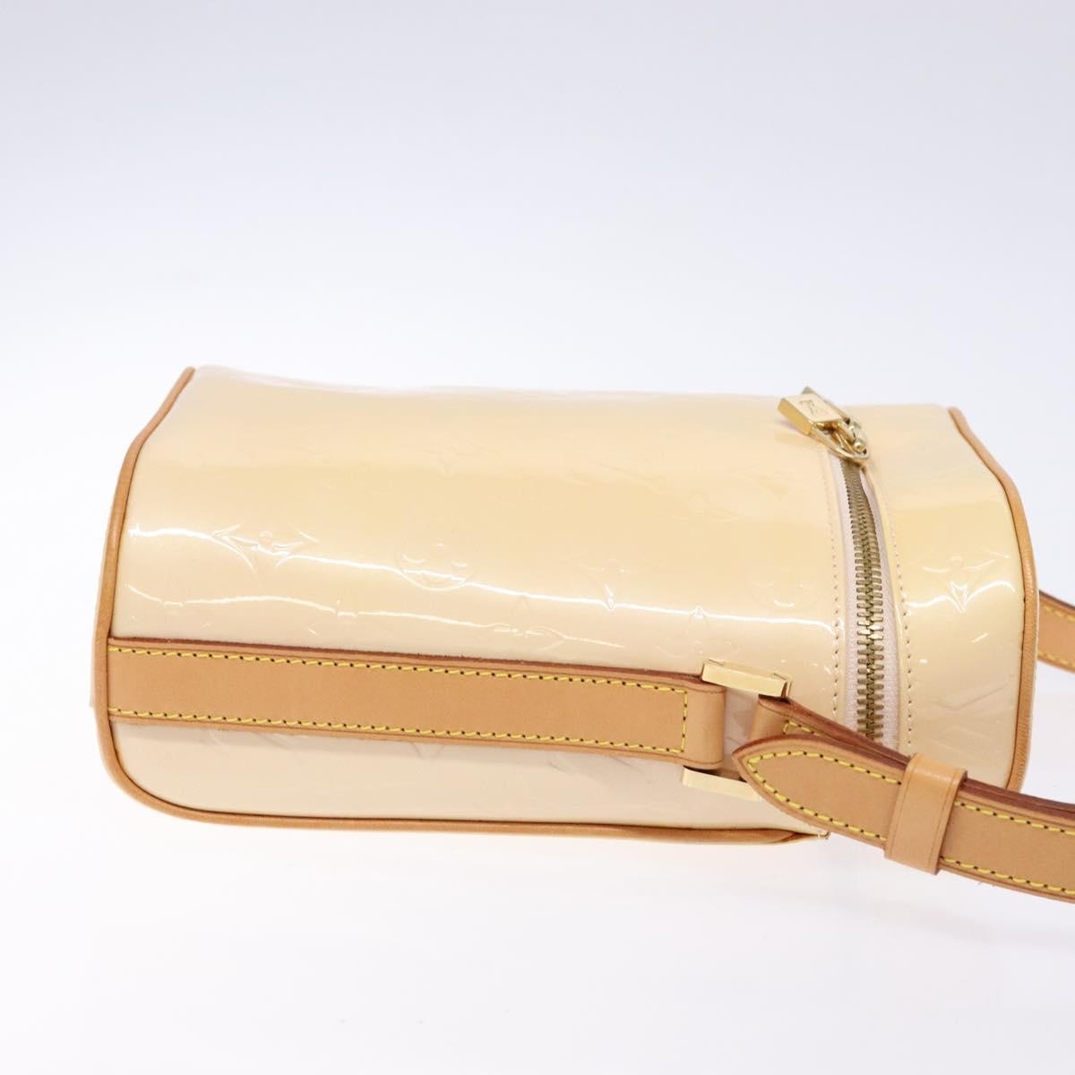 Louis Vuitton Sullivan Handbag Monogram Vernis Beige Patent_Leather Bag (Pre-Owned)
