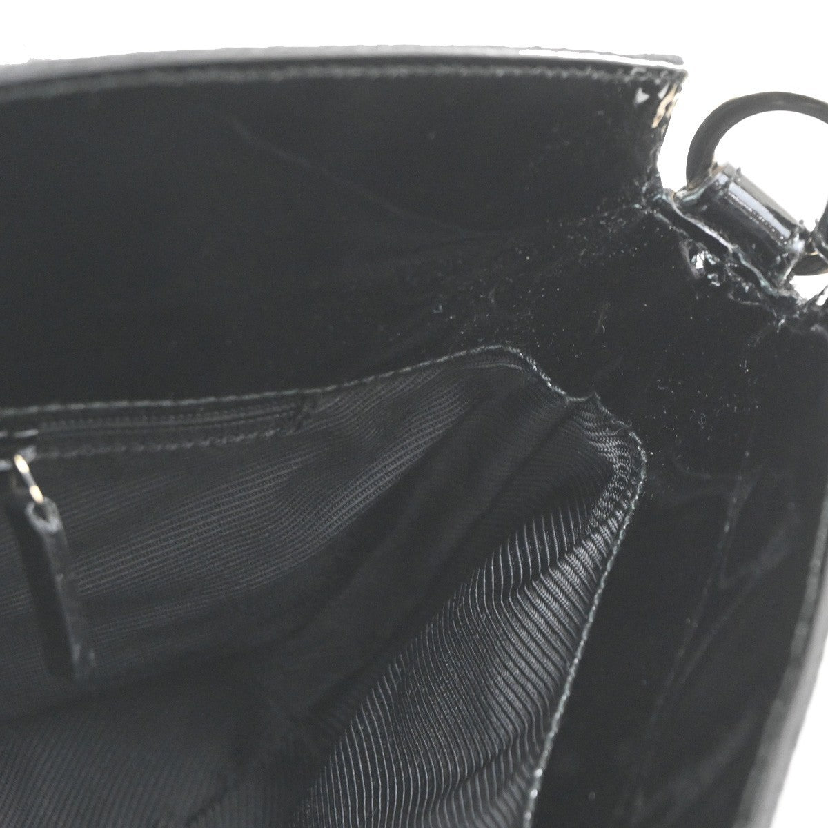 Gucci Vintage Shoulder Bag Monogram Canvas Black Patent_Leather Shoulder Bag Bag (Pre-Owned)