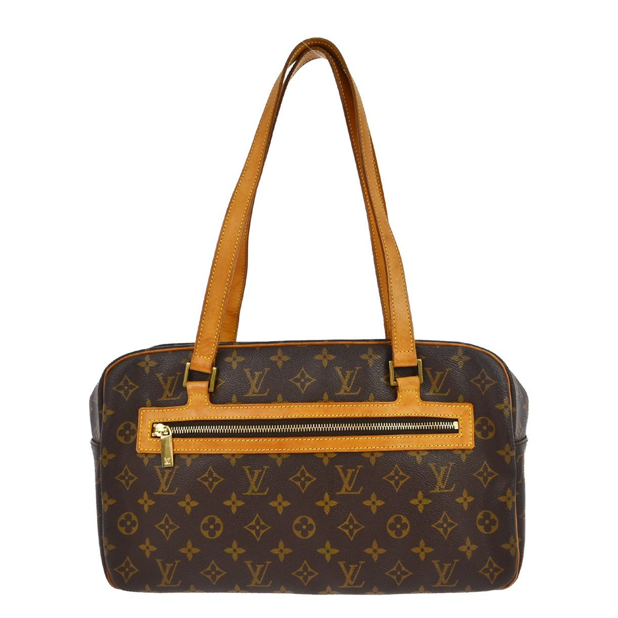Louis Vuitton Cite Handbag Monogram Canvas Brown Canvas Shoulder Bag Bag (Pre-Owned)