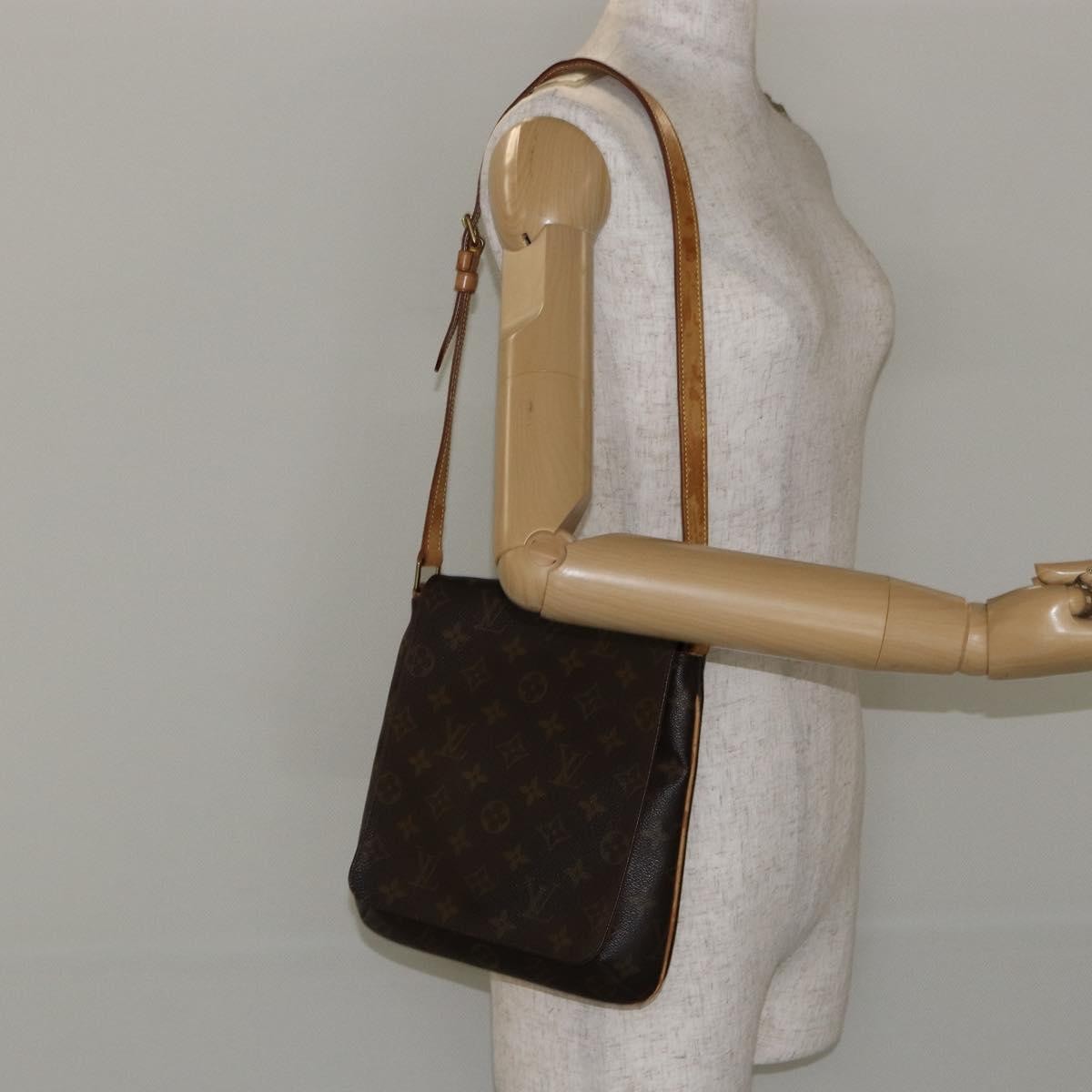 Louis Vuitton Musette Salsa Handbag Monogram Canvas Brown Canvas Shoulder Bag Bag (Pre-Owned)