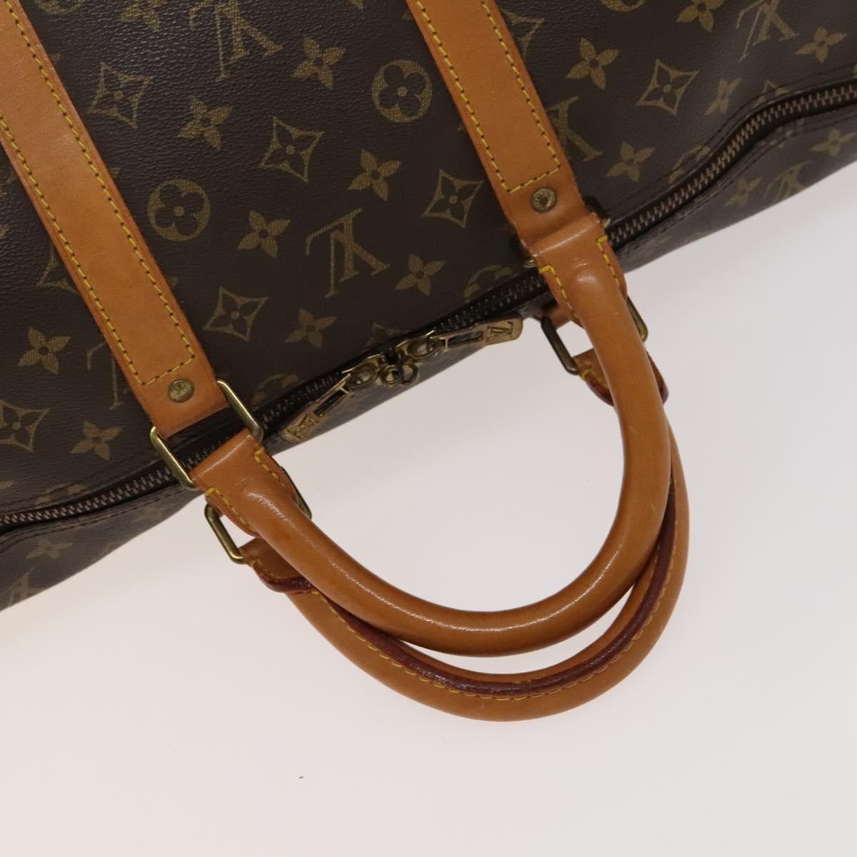 Louis Vuitton Keepall Bag Monogram Canvas Brown Canvas Travel Bag Bag (Pre-Owned)