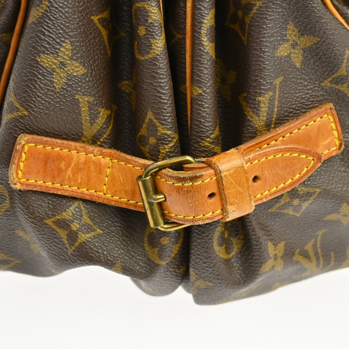 Louis Vuitton Saumur Handbag Monogram Canvas Brown Canvas Shoulder Bag Bag (Pre-Owned)