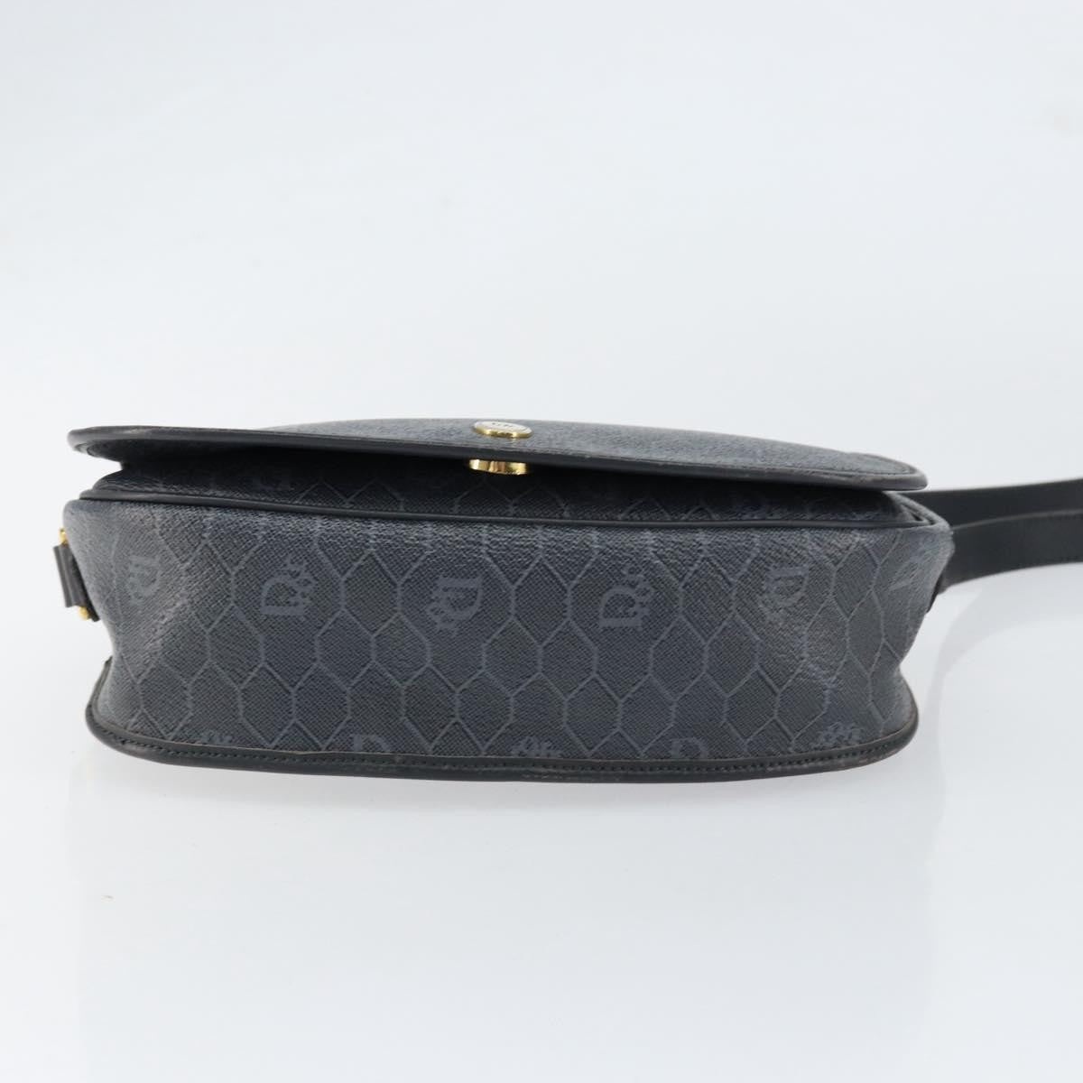 Christian Dior Vintage Honeycomb Shoulder Bag Canvas Black Canvas Shoulder Bag Bag (Pre-Owned)