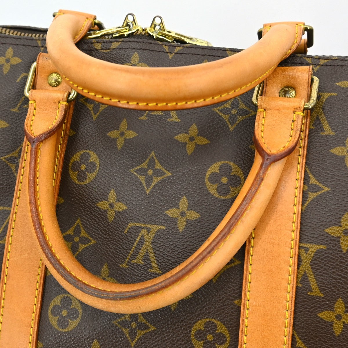 Louis Vuitton Keepall Bag Monogram Canvas Brown Canvas Travel Bag Bag (Pre-Owned)
