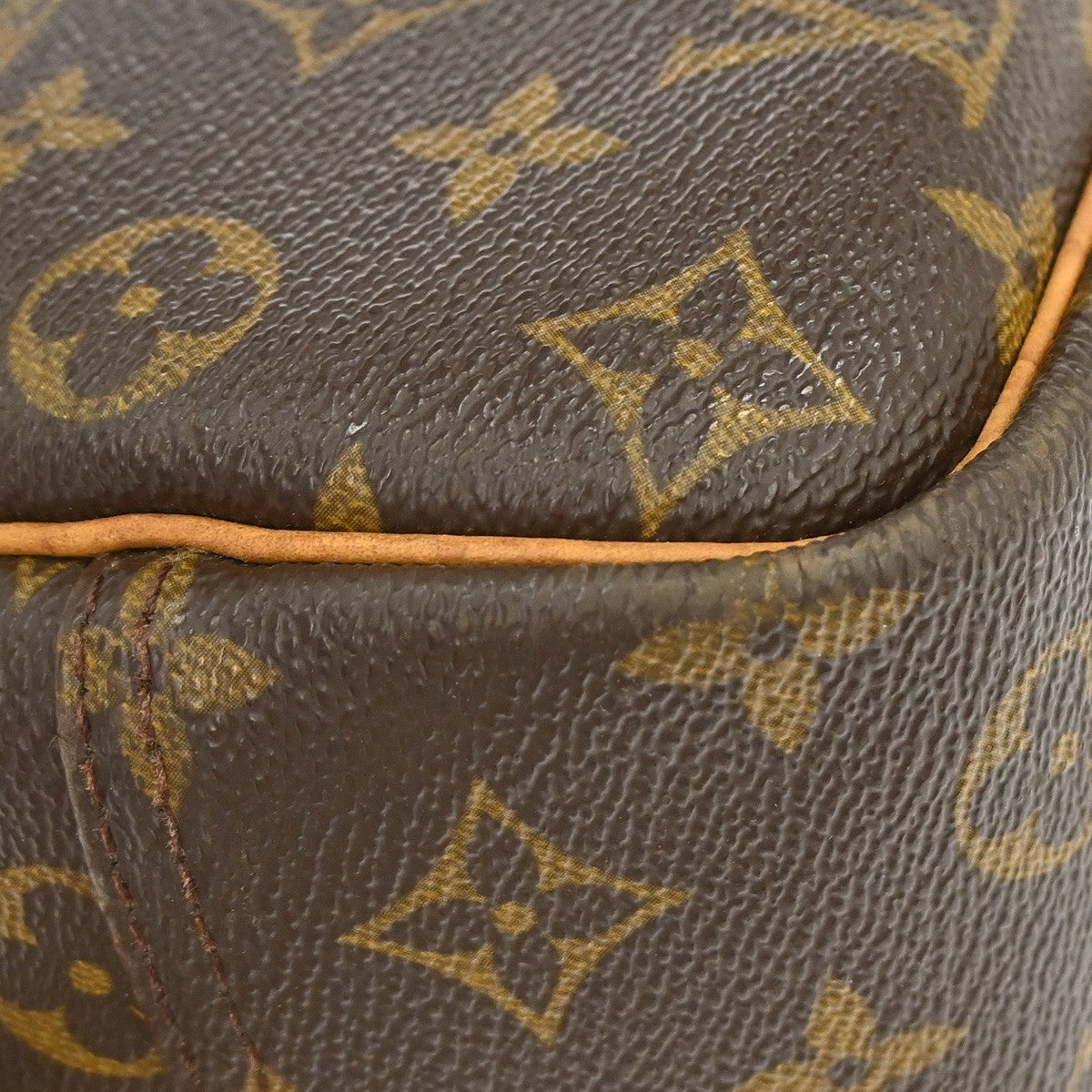 Louis Vuitton Deauville Handbag Monogram Canvas Brown Canvas Handbag (Pre-Owned)