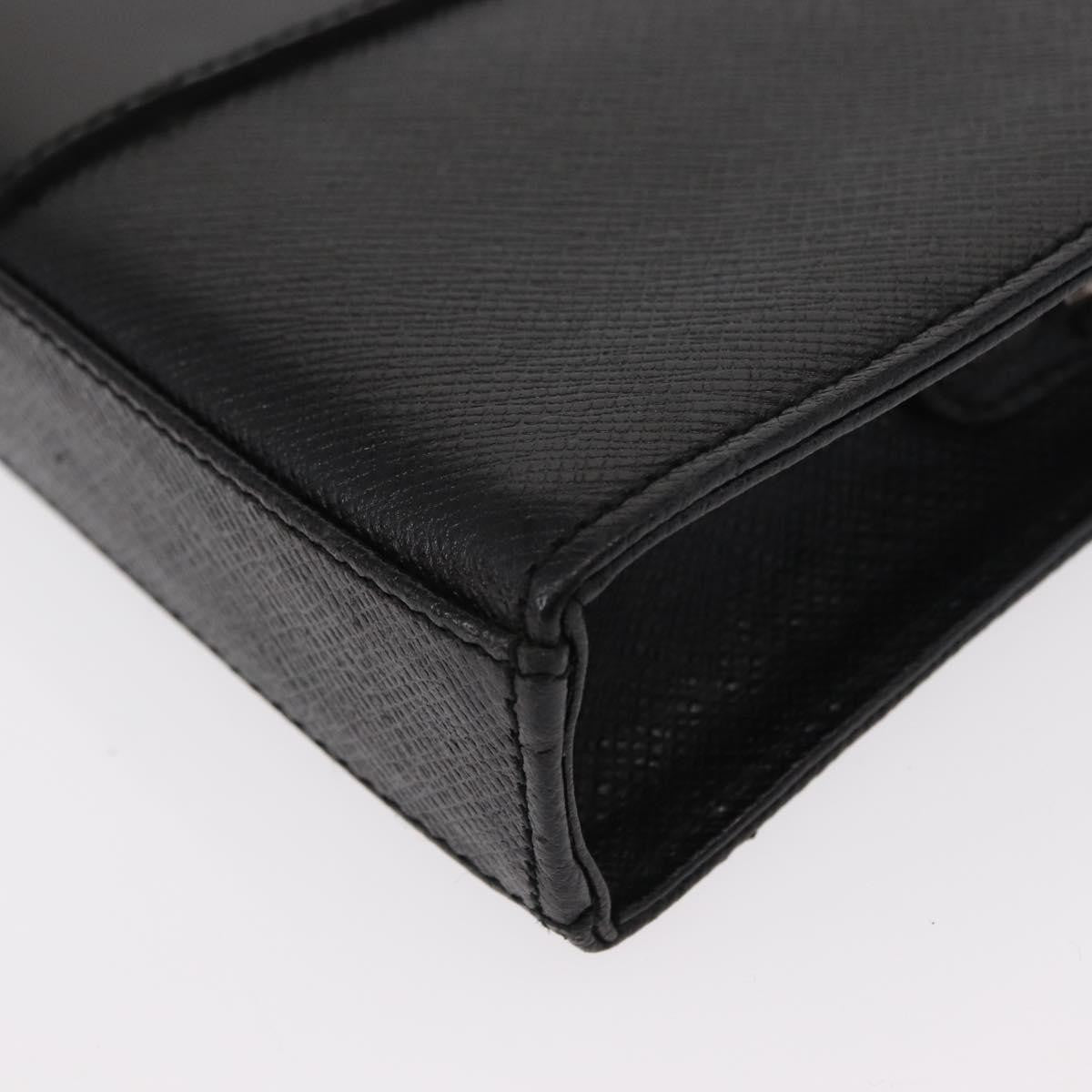 Valentino Garavani Pochette Leather Black Leather Clutche & Pouche Bag (Pre-Owned)