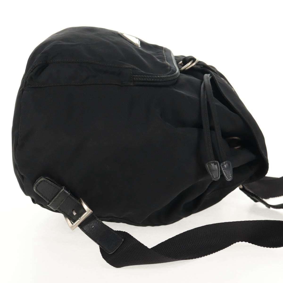 Prada Front Pocket Backpack Tessuto Black Nylon Backpack Bag (Pre-Owned)
