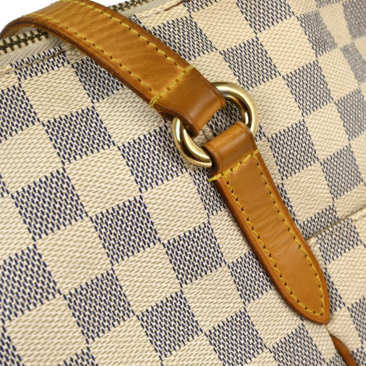 Louis Vuitton Totally Handbag Damier Azur White Canvas Tote Bag Bag (Pre-Owned)