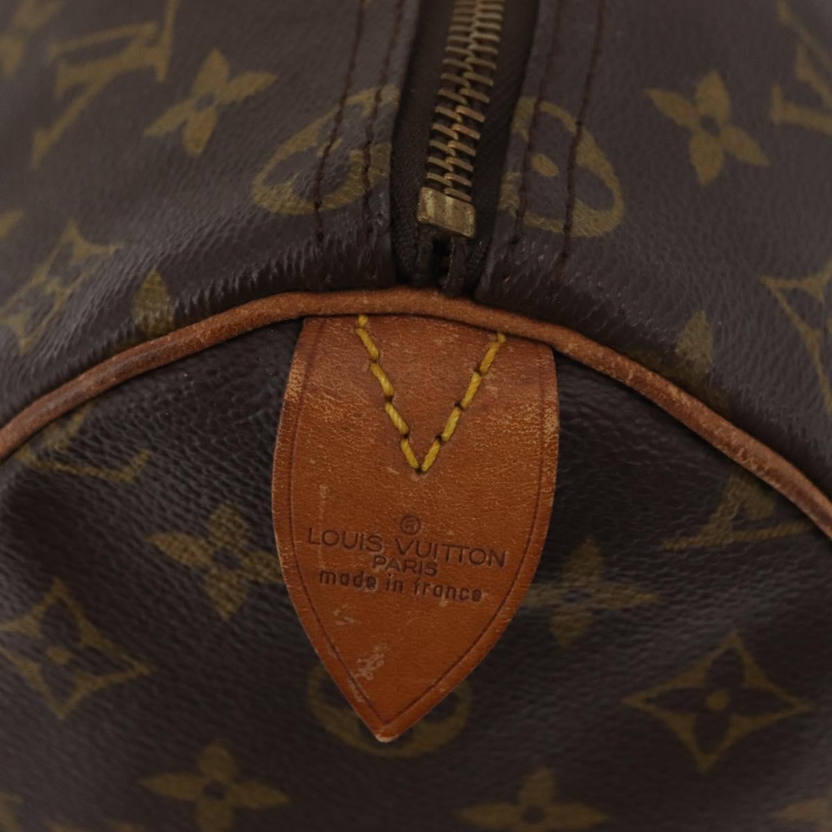 Louis Vuitton Speedy Handbag Monogram Canvas Brown Canvas Handbag (Pre-Owned)