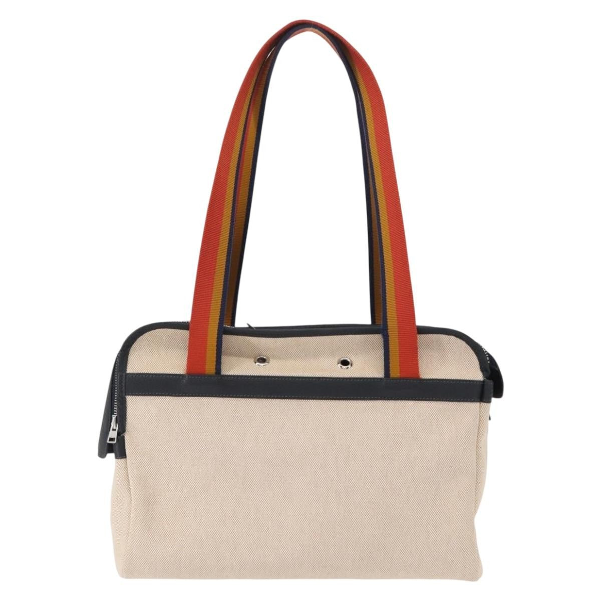 Hermes Sac De Transport Pour Chiens Pet Dog Carrier Toile With Leather Beige Canvas Shoulder Bag Bag (Pre-Owned)