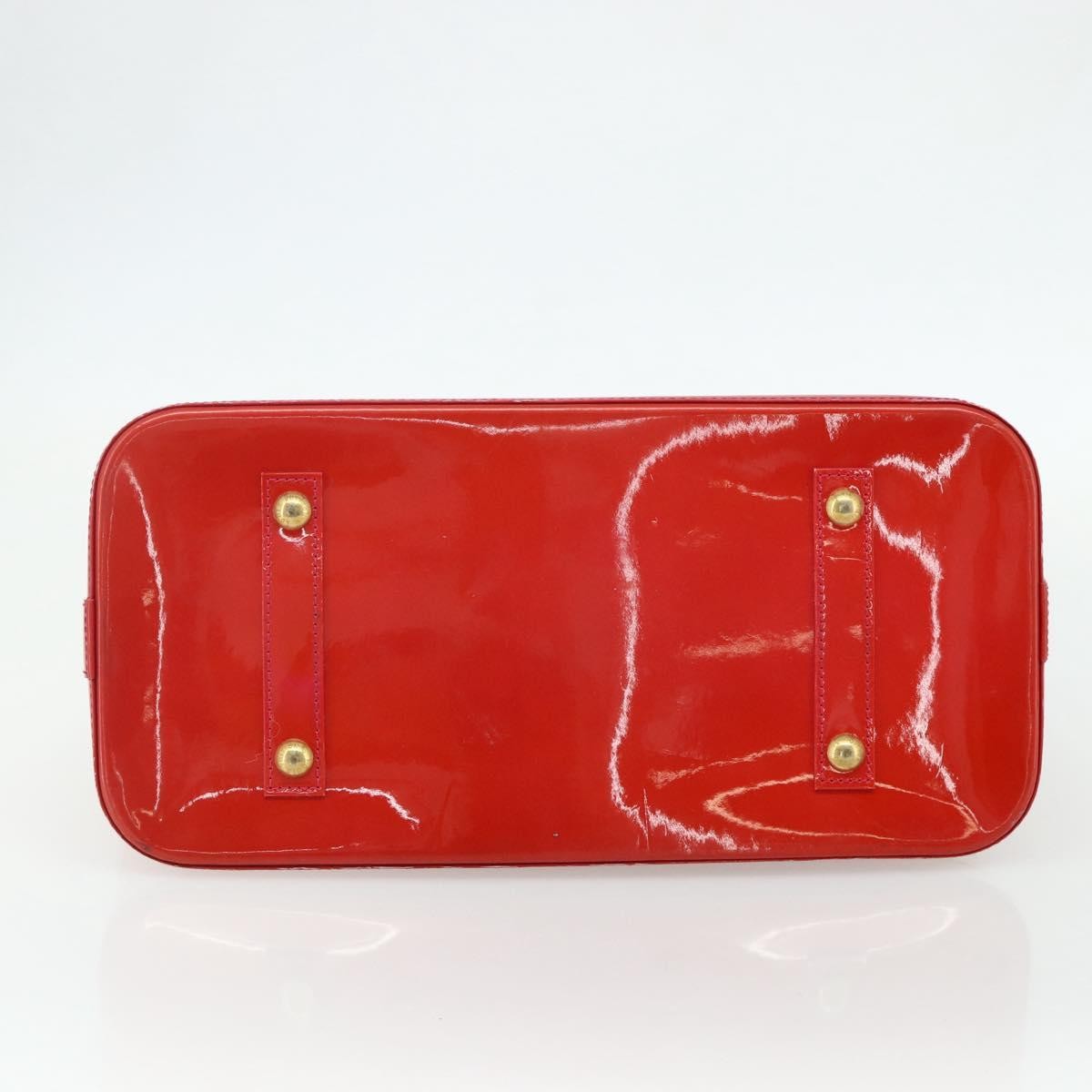 Louis Vuitton Alma Handbag Monogram Vernis Red Patent_Leather Handbag (Pre-Owned)