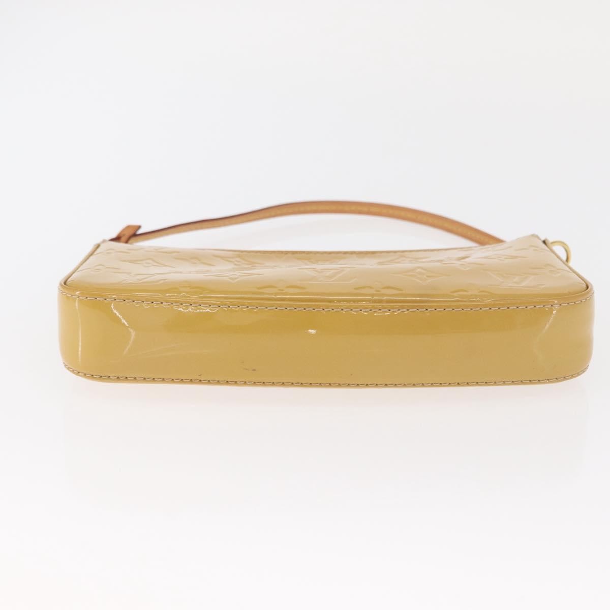 Louis Vuitton Pochette Accessoires Nm Monogram Vernis Yellow Patent_Leather Clutche & Pouche Bag (Pre-Owned)