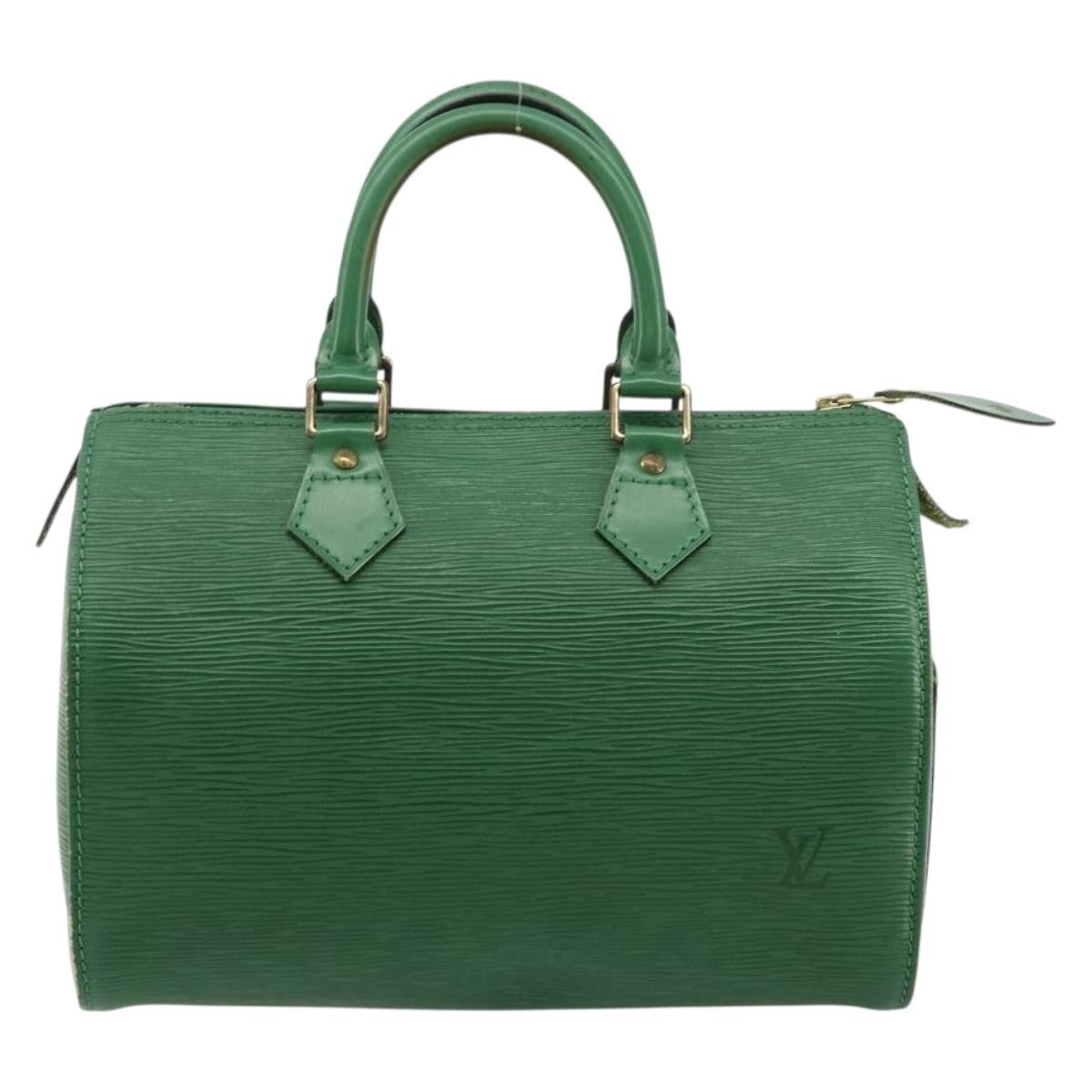 Louis Vuitton Speedy Handbag Epi Leather Green Leather Handbag (Pre-Owned)