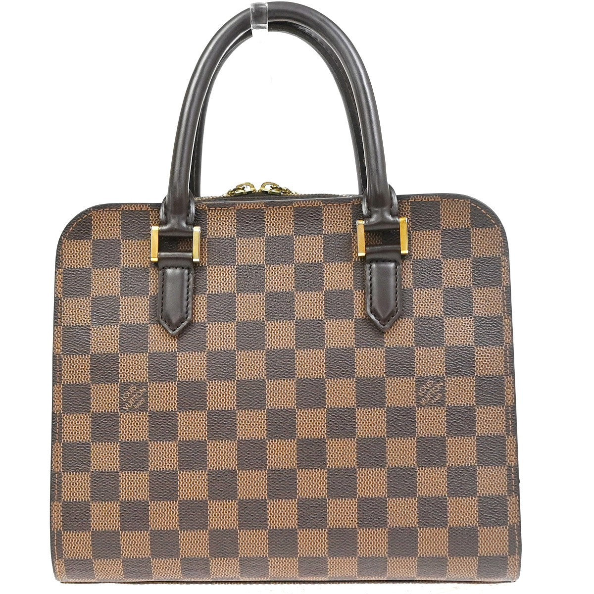Louis Vuitton Triana Bag Damier Brown Leather Handbag (Pre-Owned)