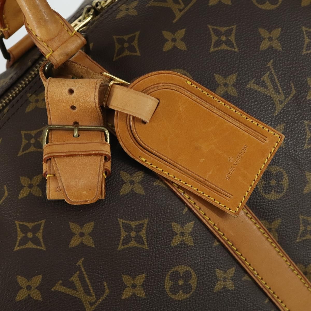 Louis Vuitton Keepall Bag Monogram Canvas Brown Canvas Travel Bag Bag (Pre-Owned)