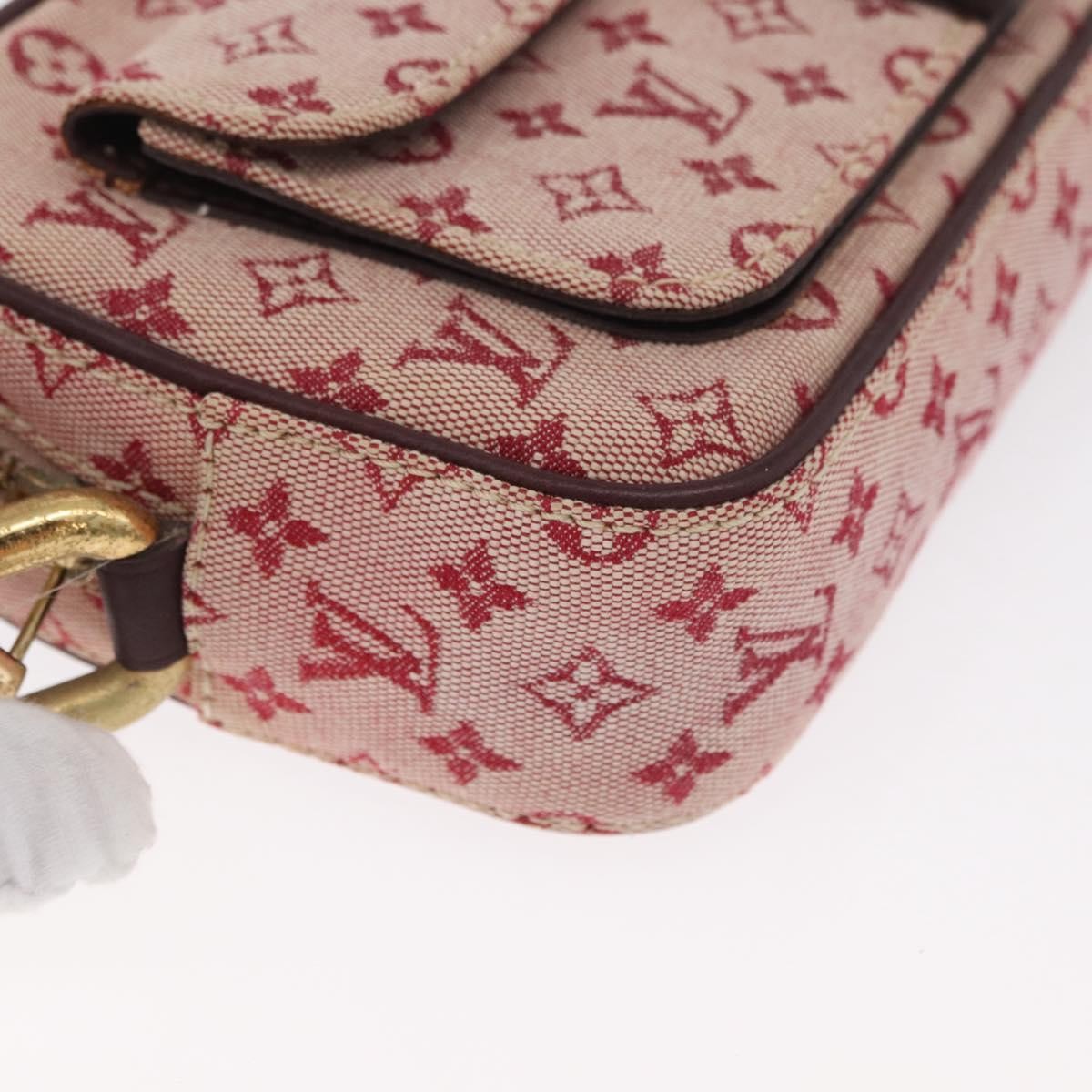 Louis Vuitton Juliette Crossbody Bag Mini Lin Red Canvas Shoulder Bag Bag (Pre-Owned)