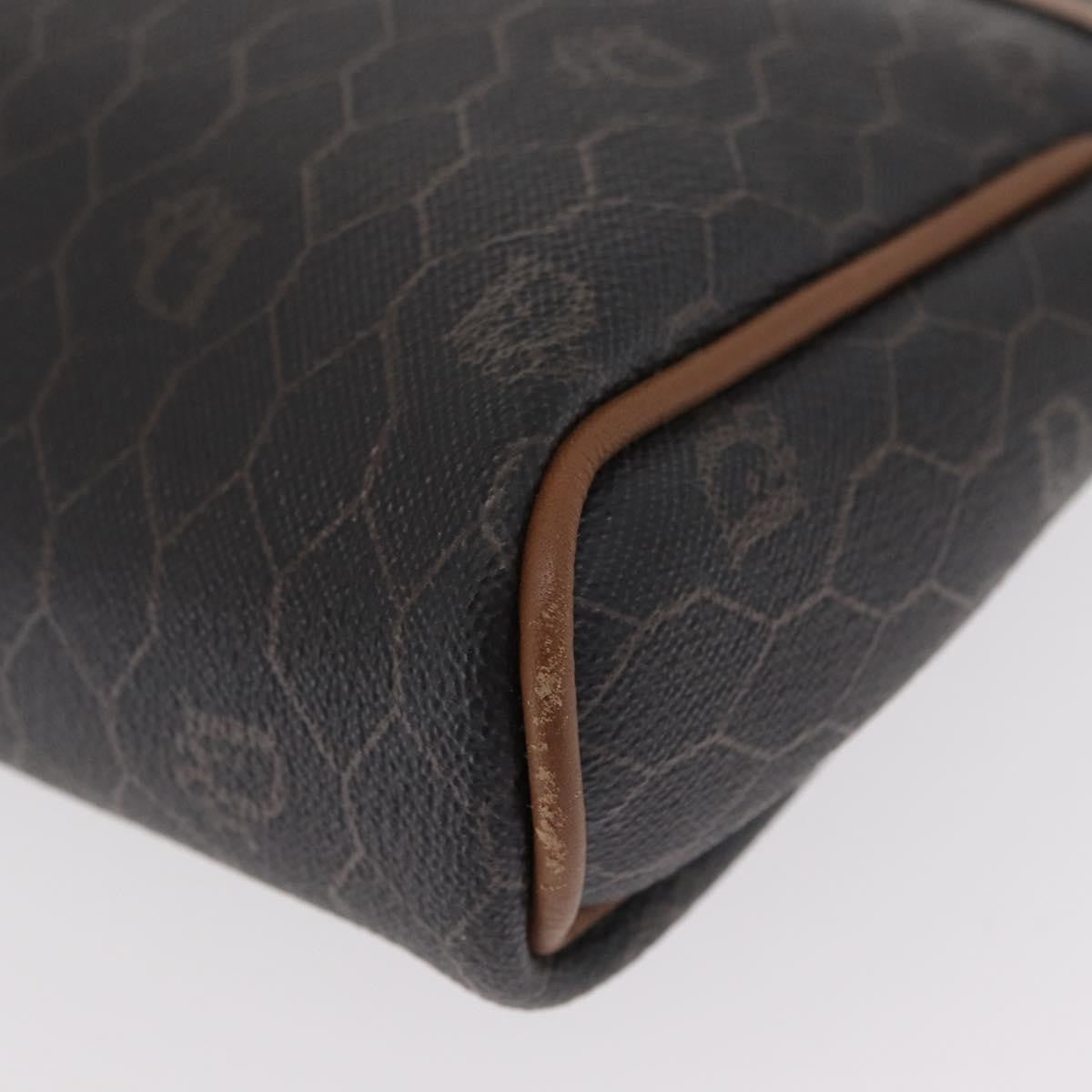 Christian Dior Vintage Honeycomb Zip Pouch Coated Canvas Black Pvc Clutche & Pouche Bag (Pre-Owned)