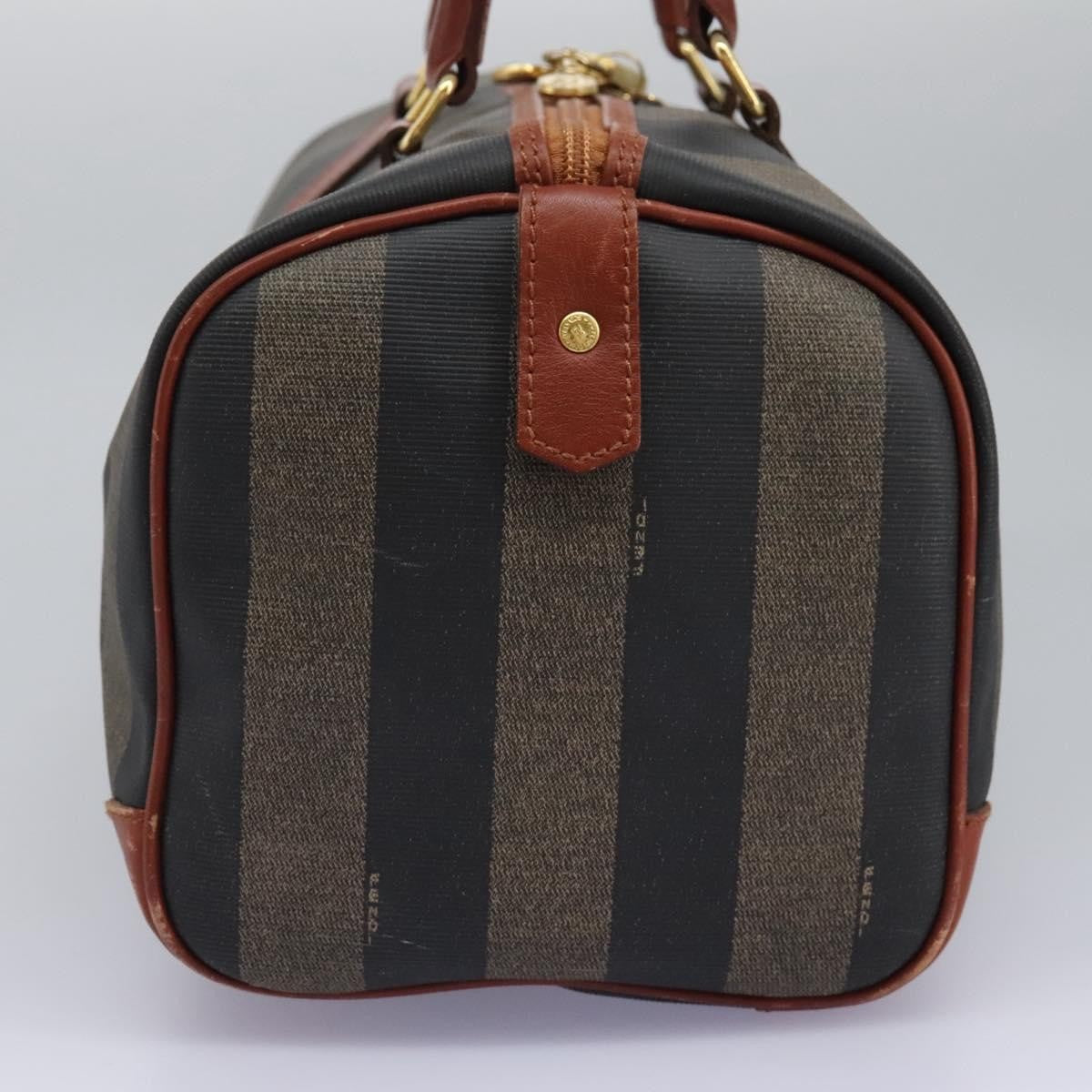 Fendi Vintage Pequin Convertible Boston Bag Coated Canvas Multicolour Canvas Travel Bag Bag (Pre-Owned)