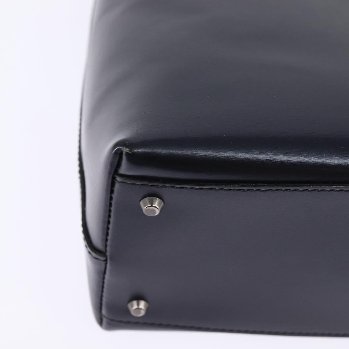 Givenchy Vintage 4G Handbag Leather Navy Leather Handbag (Pre-Owned)