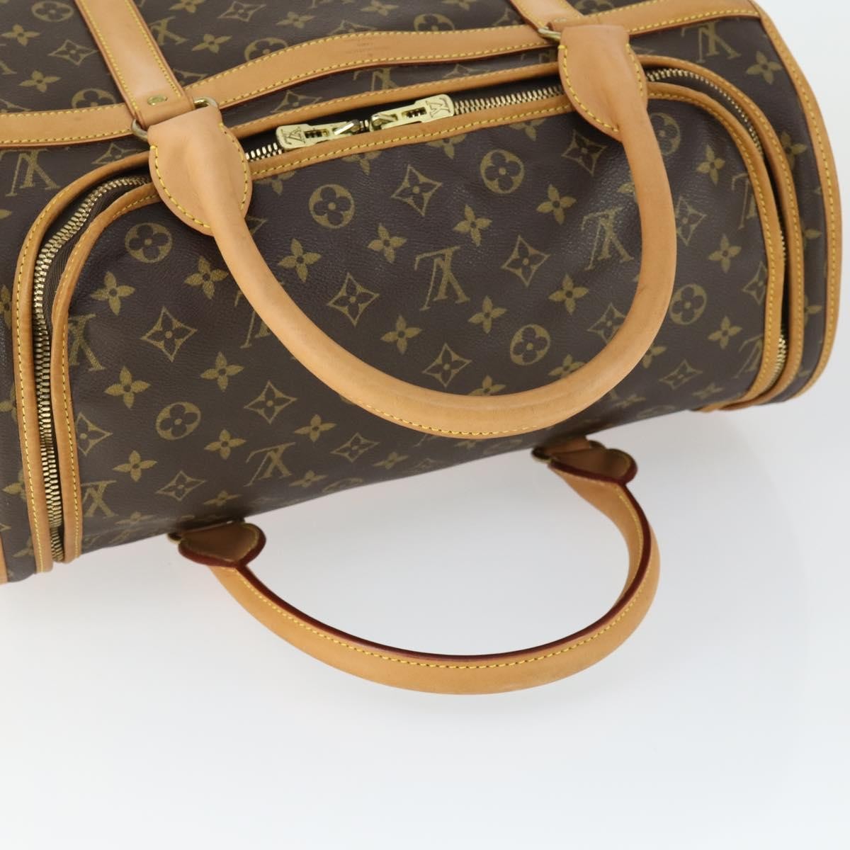 Louis Vuitton Dog Carrier Bag Monogram Canvas Brown Canvas Travel Bag Bag (Pre-Owned)
