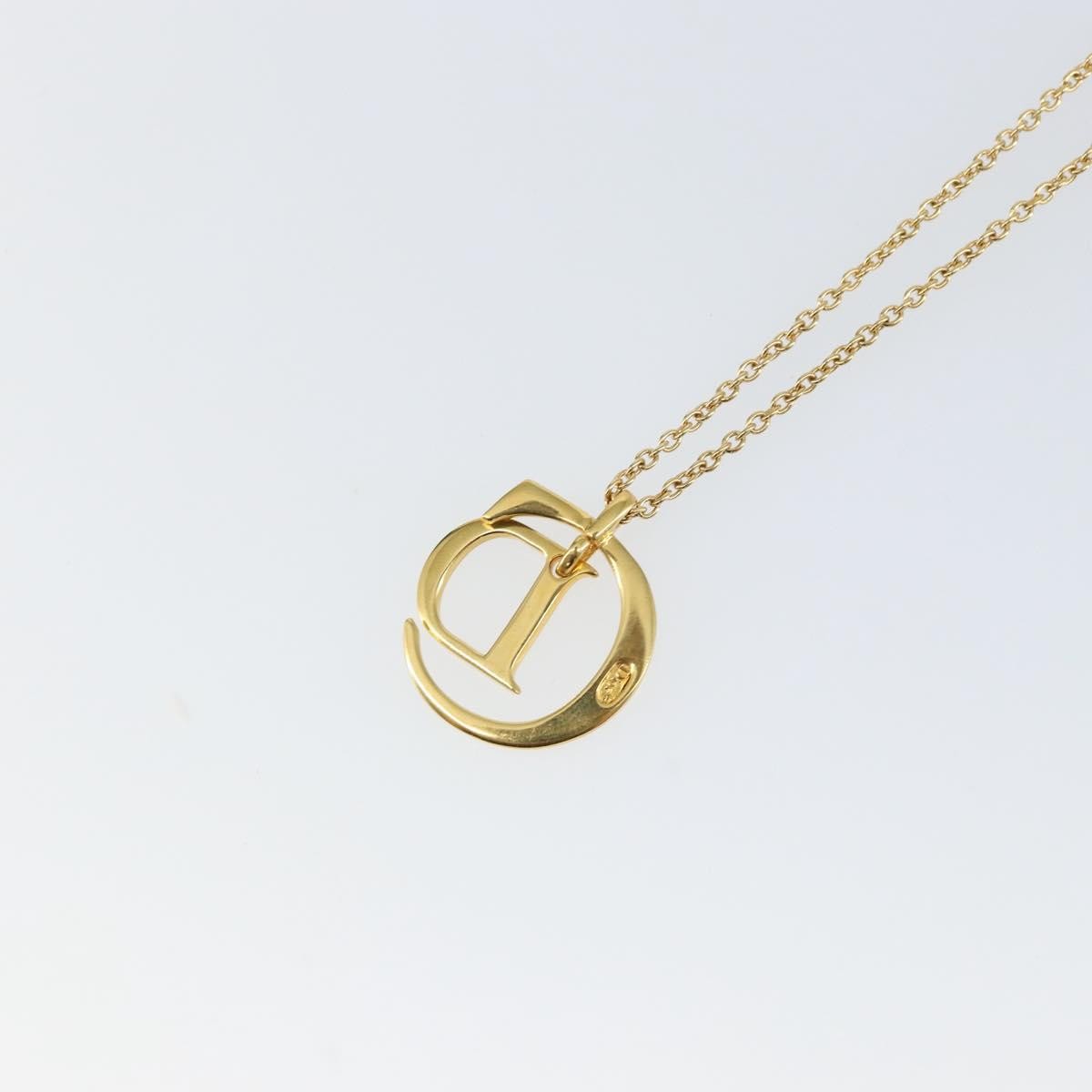 Christian Dior Cd Pendant Necklace Metal Gold Metal Jewelry (Pre-Owned)