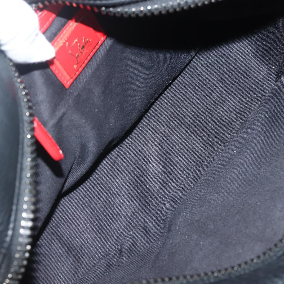 Christian Louboutin Loubiclutch Leather Black Leather Clutche & Pouche Bag (Pre-Owned)