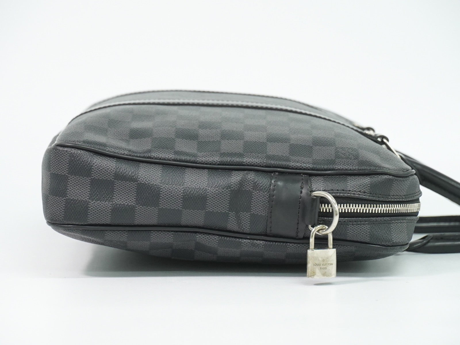Louis Vuitton Porte-Documents Voyage Briefcase Damier Graphite Gray Canvas Briefcase Bag (Pre-Owned)