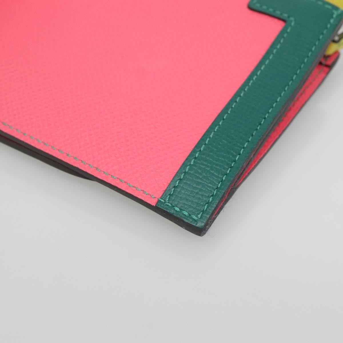Hermes Camail Wallet Epsom Pink Leather Wallets Accessory (Pre-Owned)