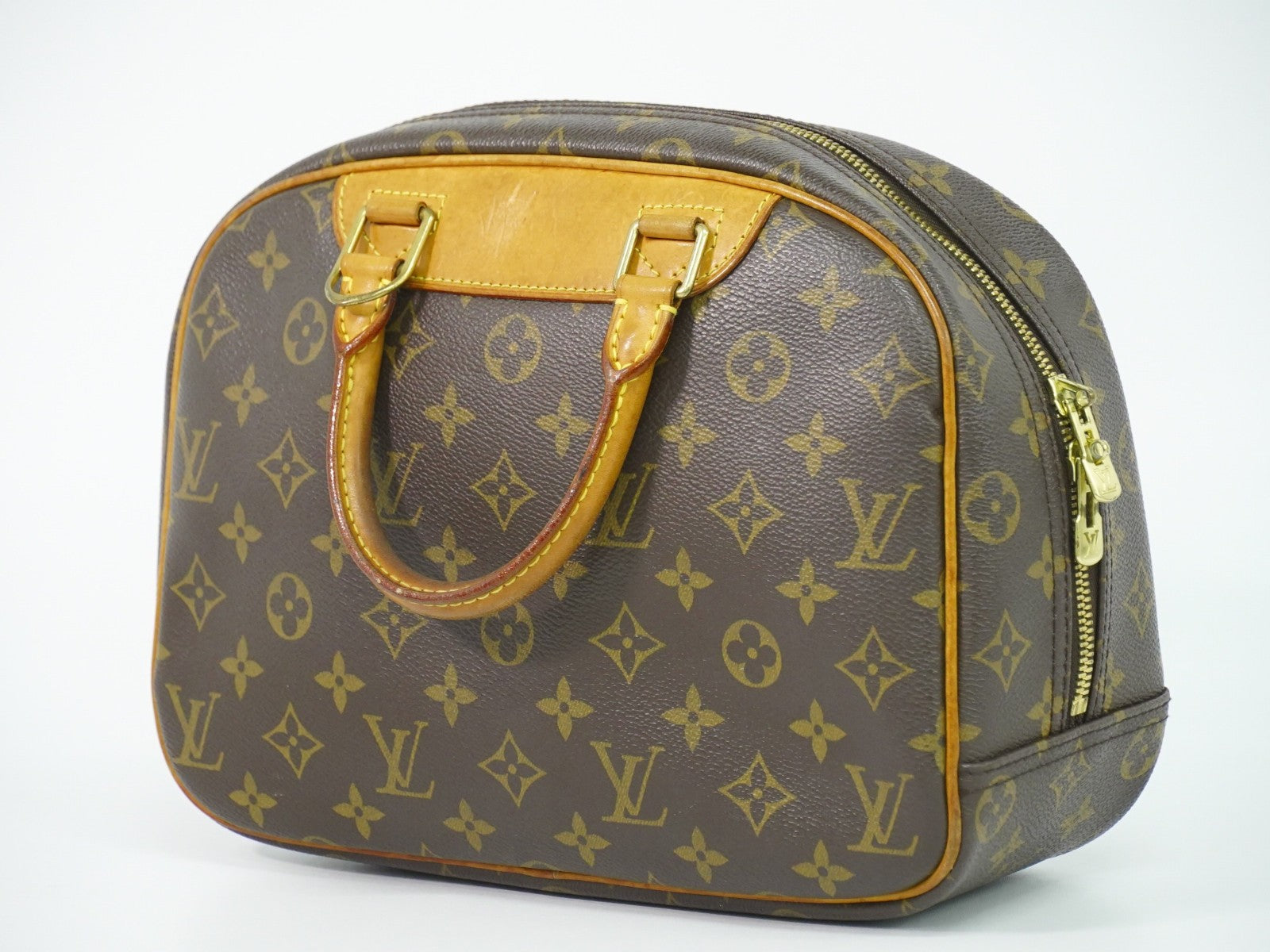 Louis Vuitton Trouville Handbag Monogram Canvas Brown Canvas Handbag (Pre-Owned)