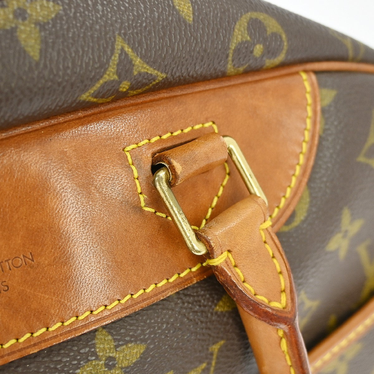 Louis Vuitton Deauville Handbag Monogram Canvas Brown Canvas Handbag (Pre-Owned)