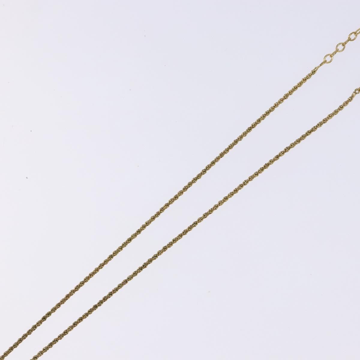 Christian Dior Cd Round Pendant Necklace Metal And Crystals Gold Metal Jewelry (Pre-Owned)