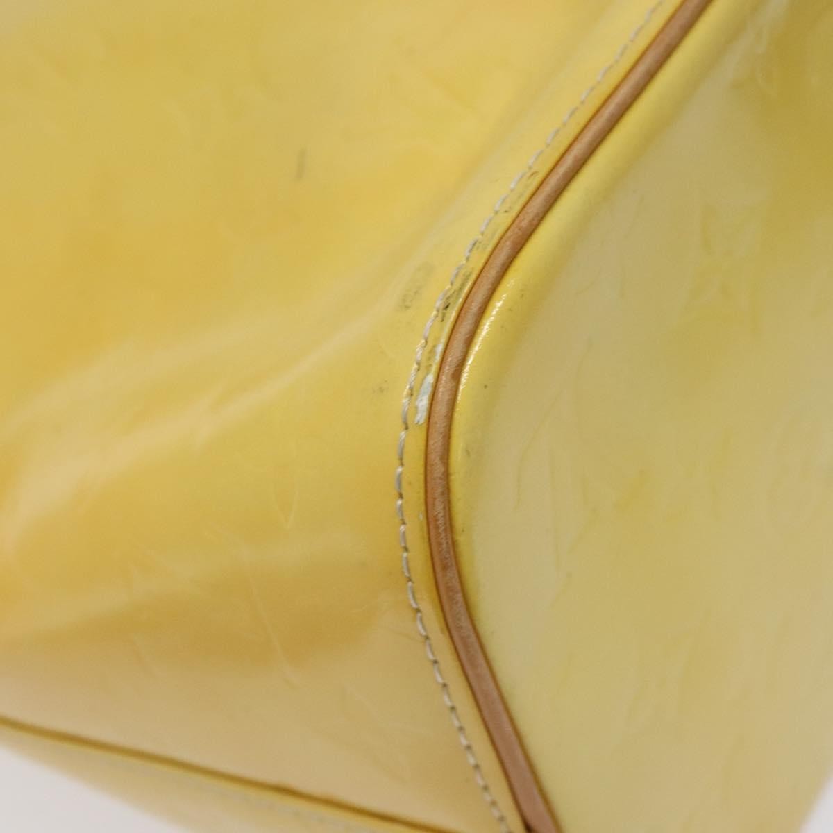 Louis Vuitton Houston Handbag Monogram Vernis Yellow Patent_Leather Handbag (Pre-Owned)