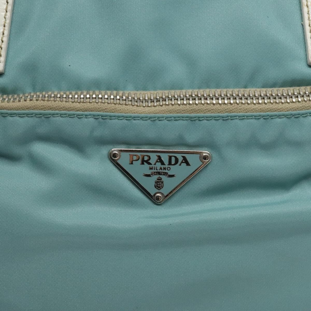 Prada Vintage Handbag Tessuto Blue Nylon Handbag (Pre-Owned)