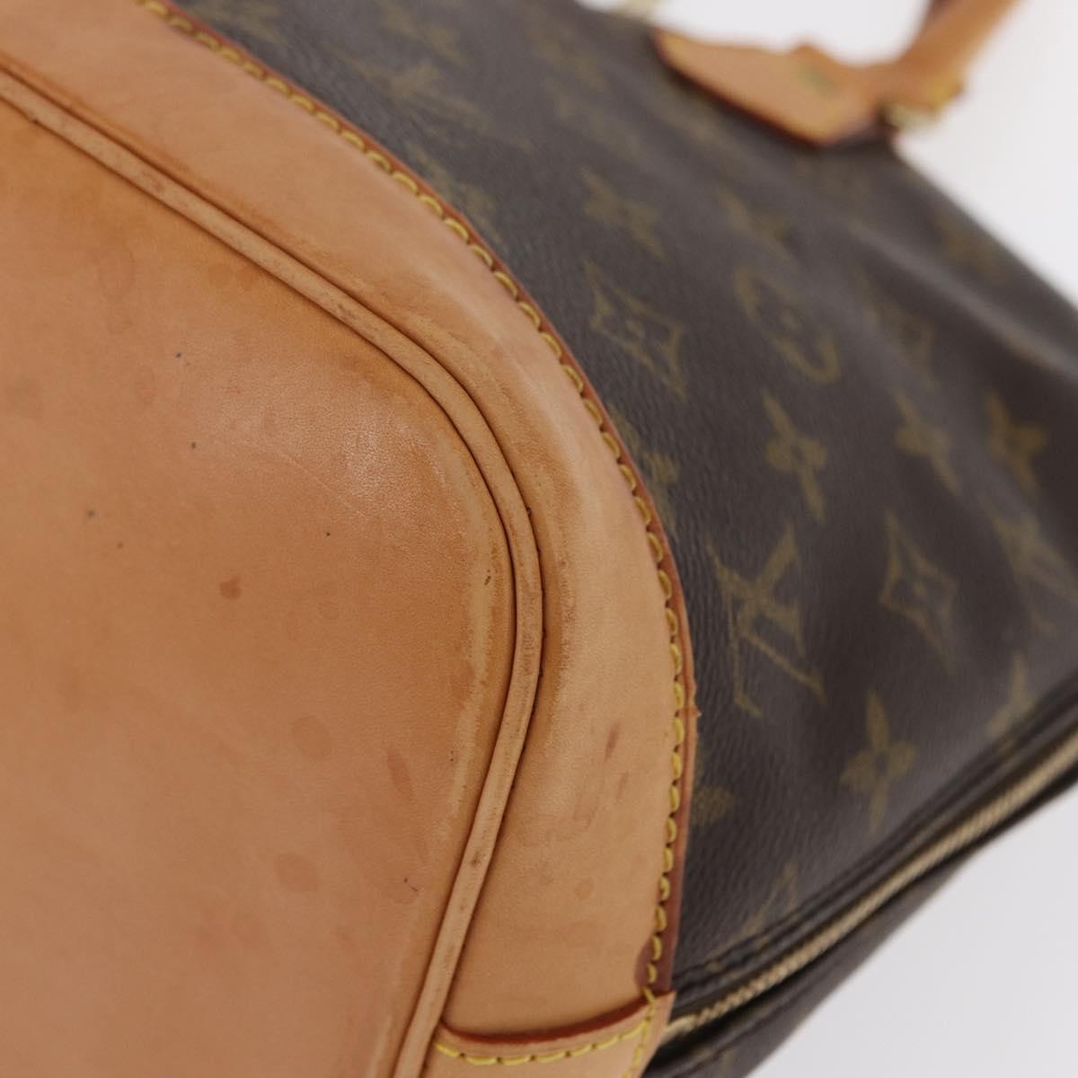 Louis Vuitton Alma Handbag Monogram Canvas Brown Canvas Handbag (Pre-Owned)