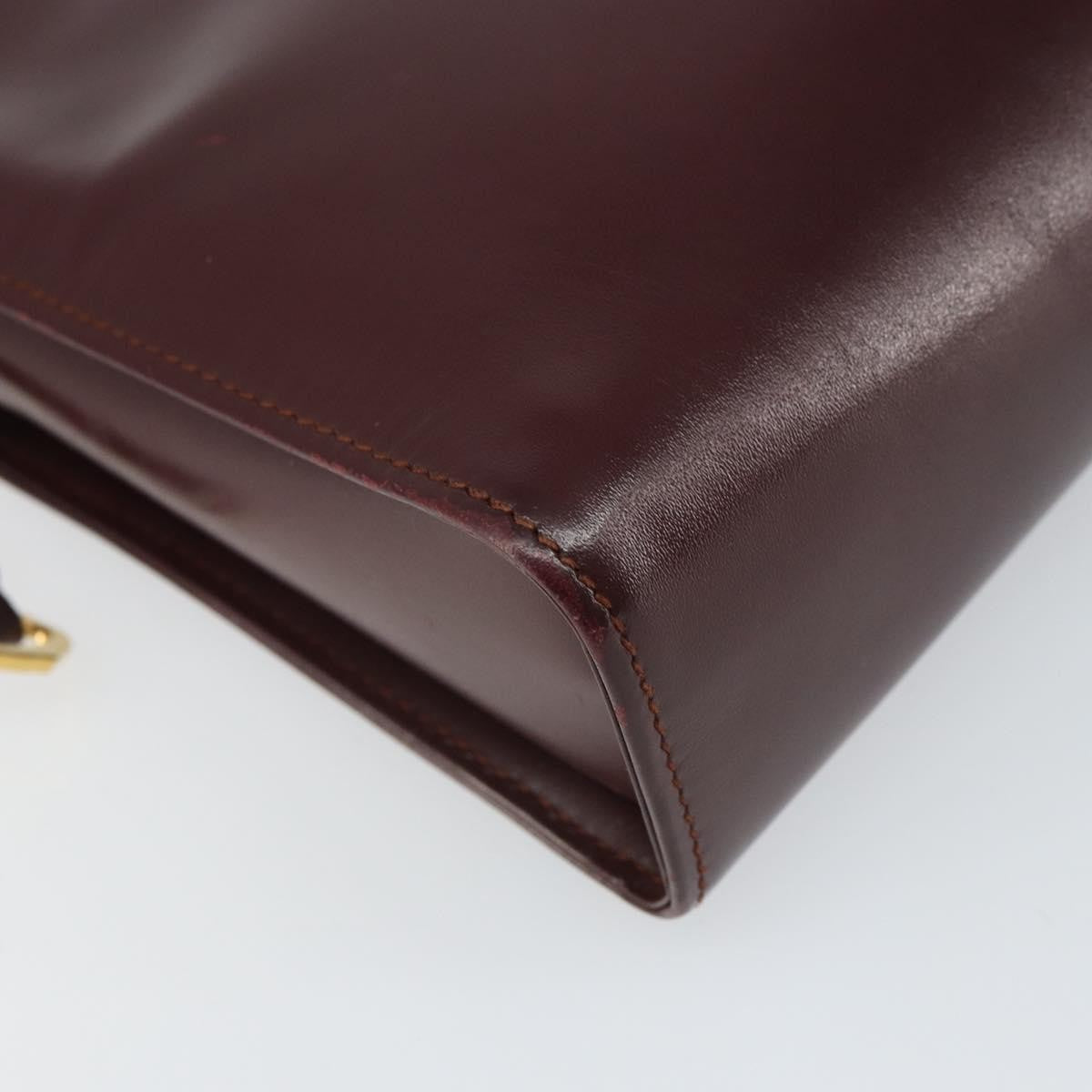 Cartier Must De Cartier Clutch Bag Leather Burgundy Leather Clutche & Pouche Bag (Pre-Owned)