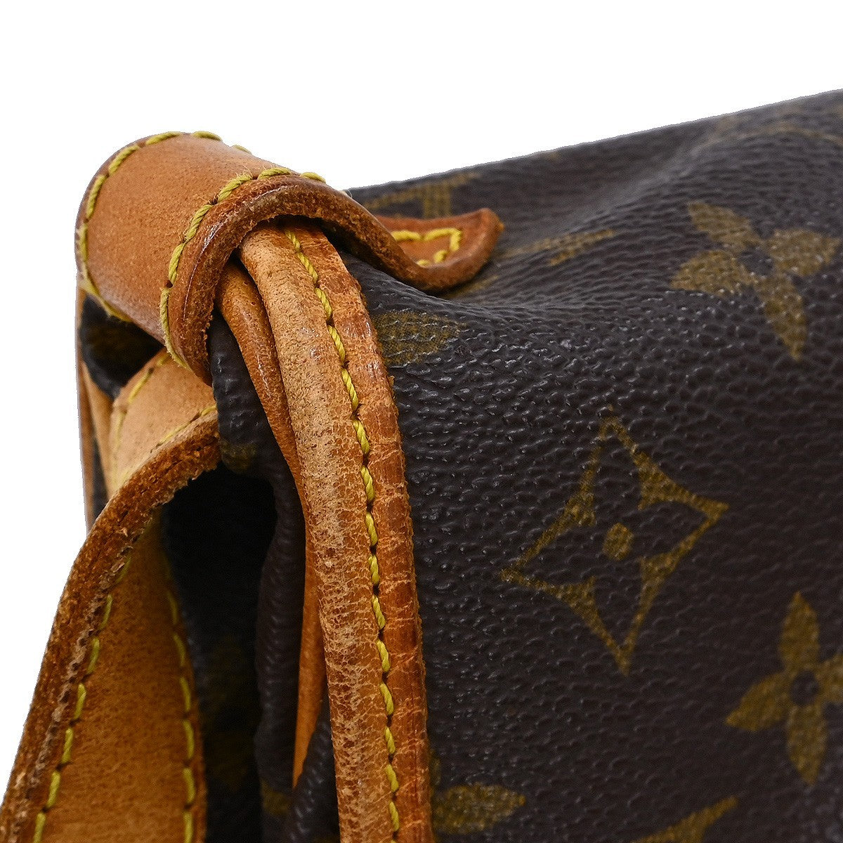 Louis Vuitton Saumur Handbag Monogram Canvas Brown Canvas Shoulder Bag Bag (Pre-Owned)