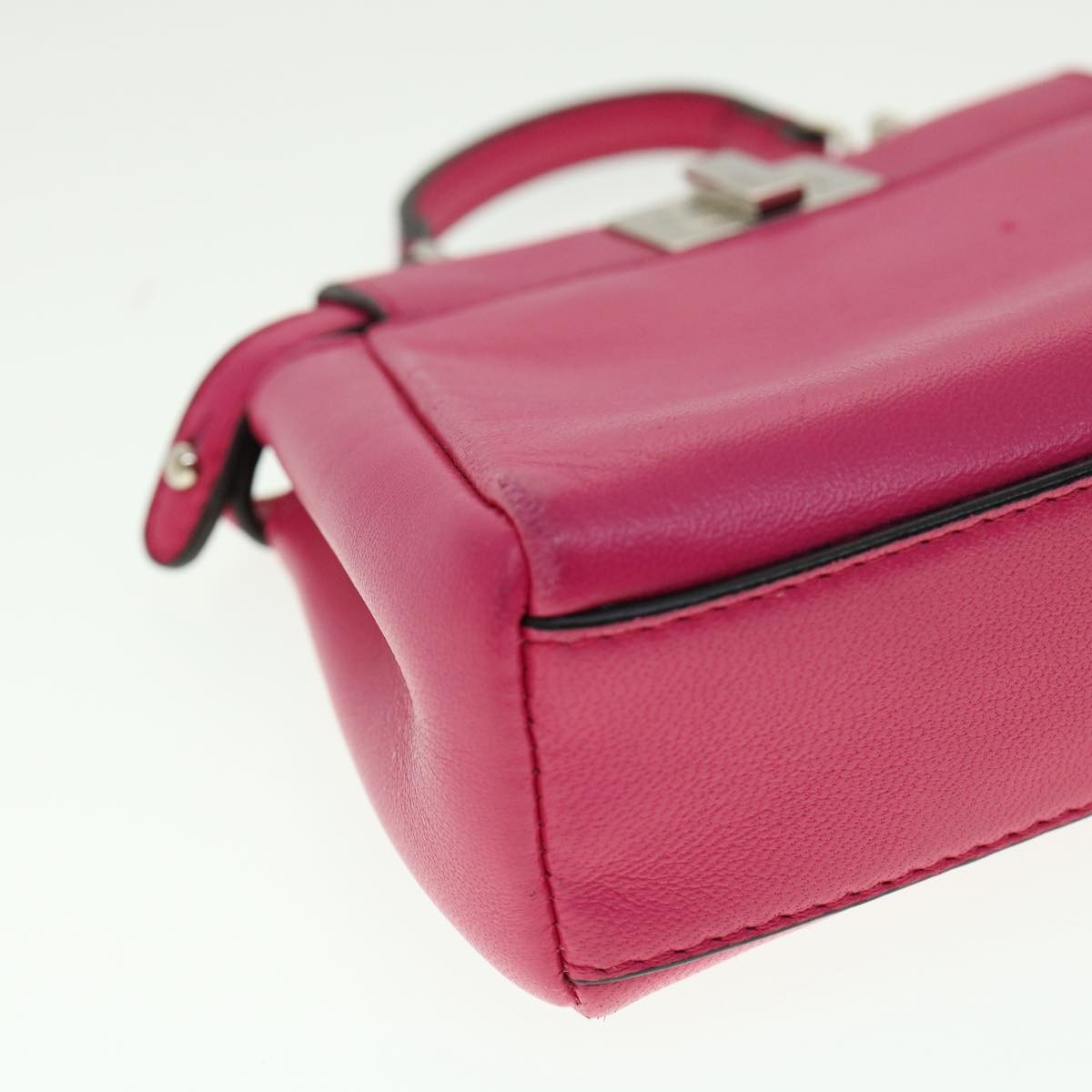 Fendi Peekaboo Bag Leather Pink Leather Handbag (Pre-Owned)