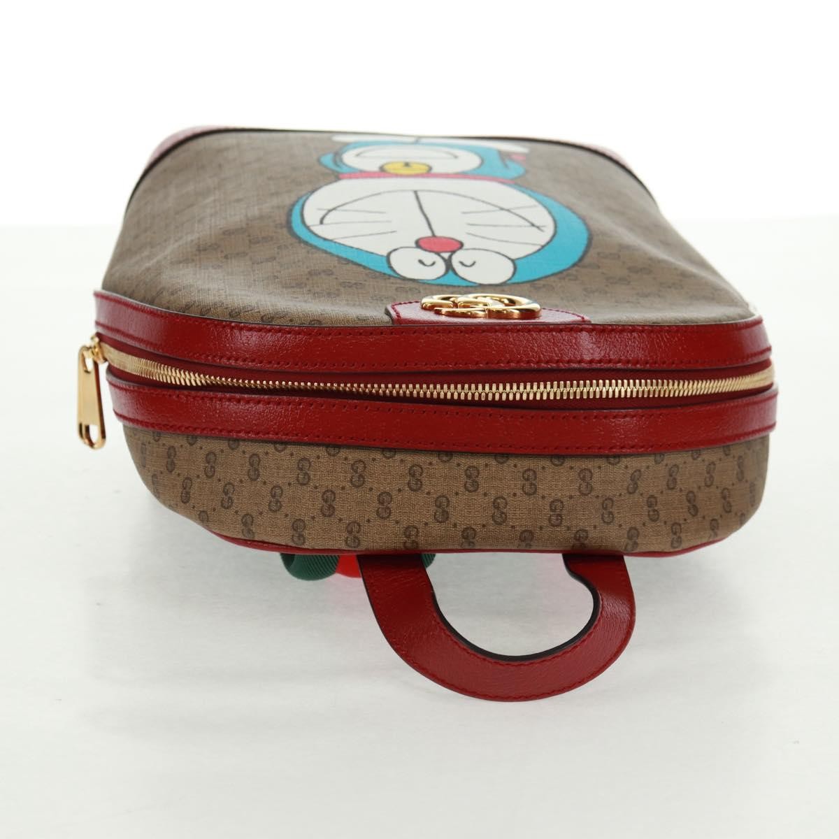 Gucci Doraemon Zip Backpack Printed Mini Gg Coated Canvas Beige Canvas Backpack Bag (Pre-Owned)