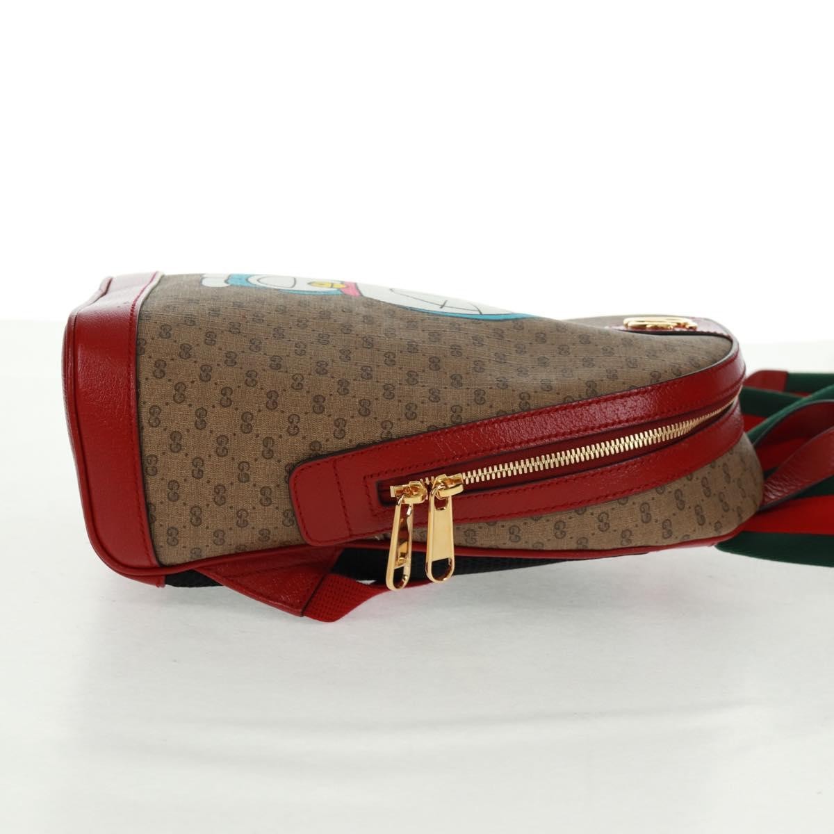 Gucci Doraemon Zip Backpack Printed Mini Gg Coated Canvas Beige Canvas Backpack Bag (Pre-Owned)