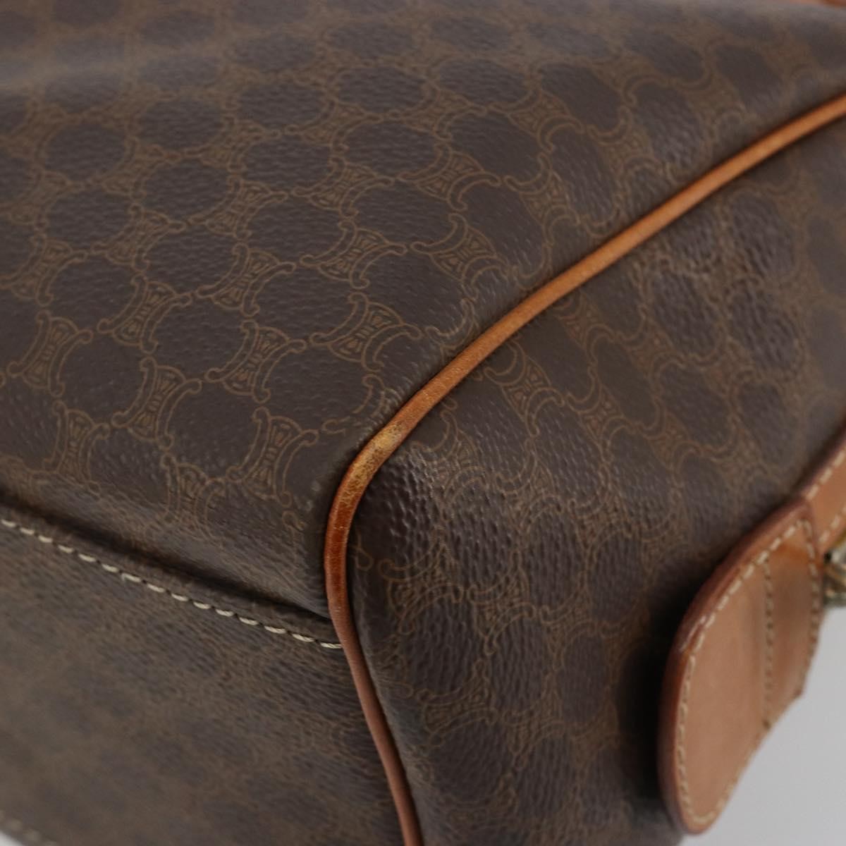 Celine Vintage Triomphe Handbag Canvas Brown Canvas Handbag (Pre-Owned)