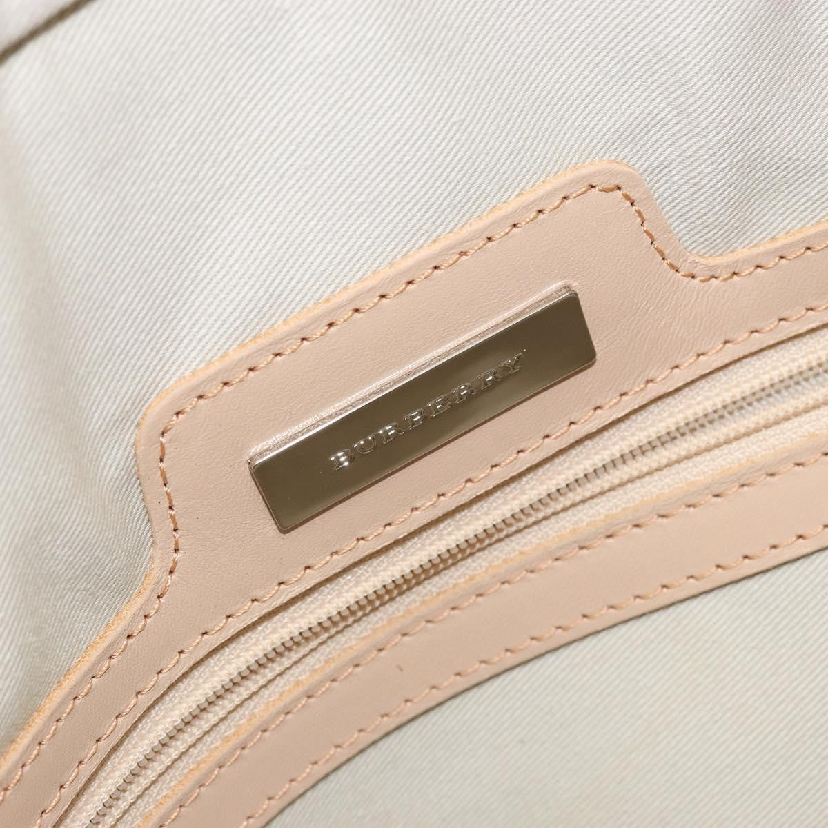 Burberry Nova Check Tote Canvas And Leather Beige Canvas Tote Bag Bag (Pre-Owned)