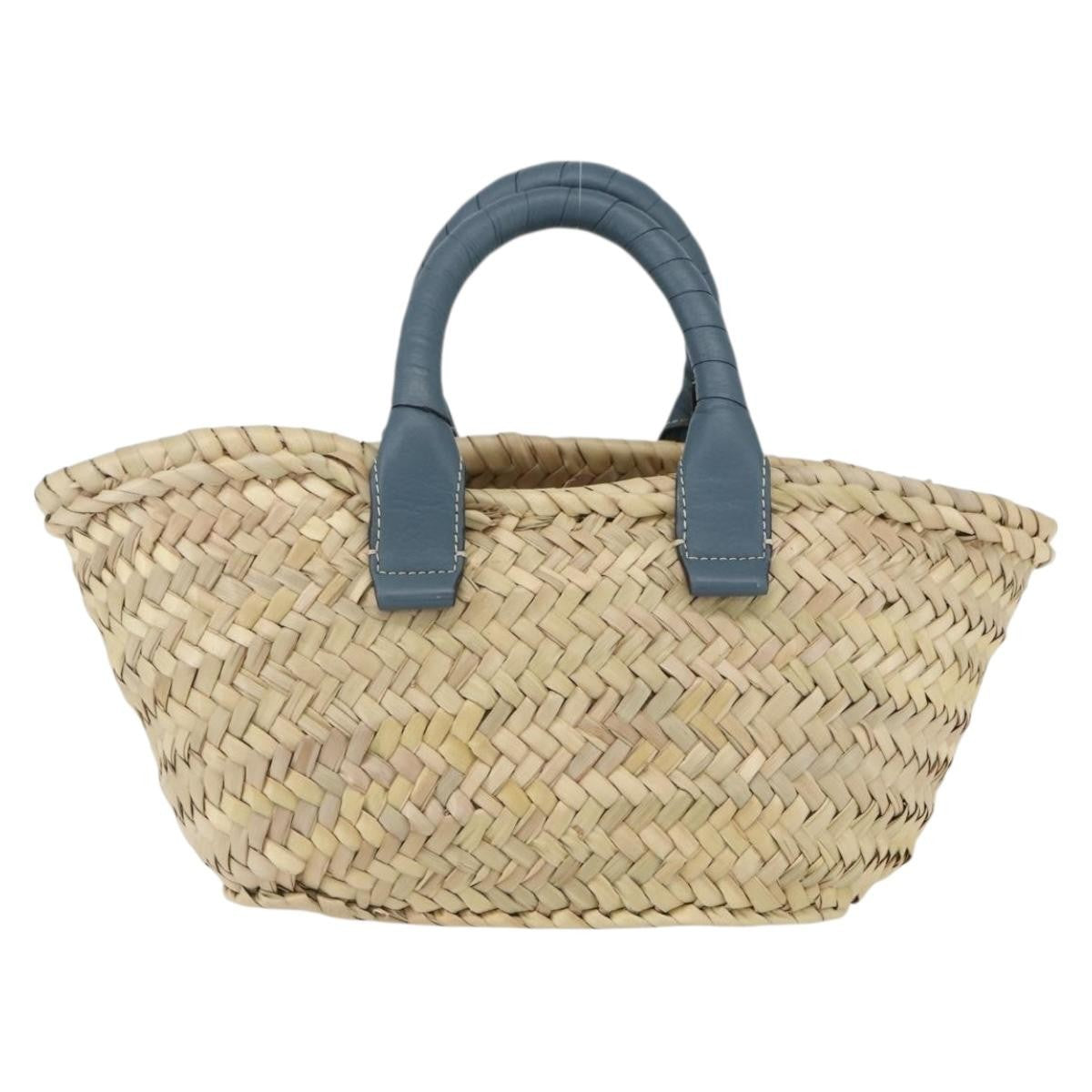 Chloe Marcie Basket Bag Raffia Beige Wicker Tote Bag Bag (Pre-Owned)