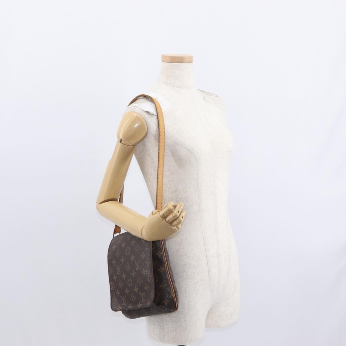 Louis Vuitton Musette Salsa Handbag Monogram Canvas Brown Canvas Shoulder Bag Bag (Pre-Owned)