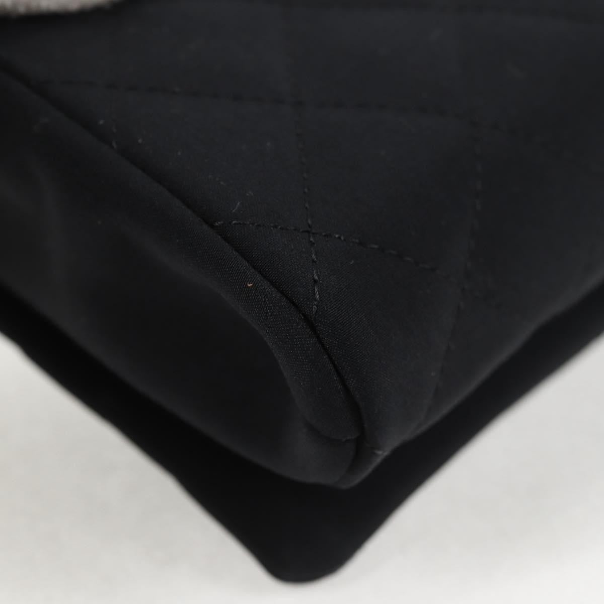 Chanel Chain Flap Shoulder Bag Quilted Nylon Black Nylon Shoulder Bag Bag (Pre-Owned)