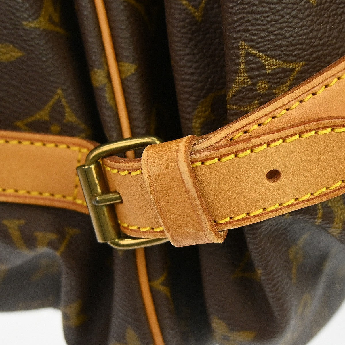 Louis Vuitton Saumur Handbag Monogram Canvas Brown Canvas Shoulder Bag Bag (Pre-Owned)