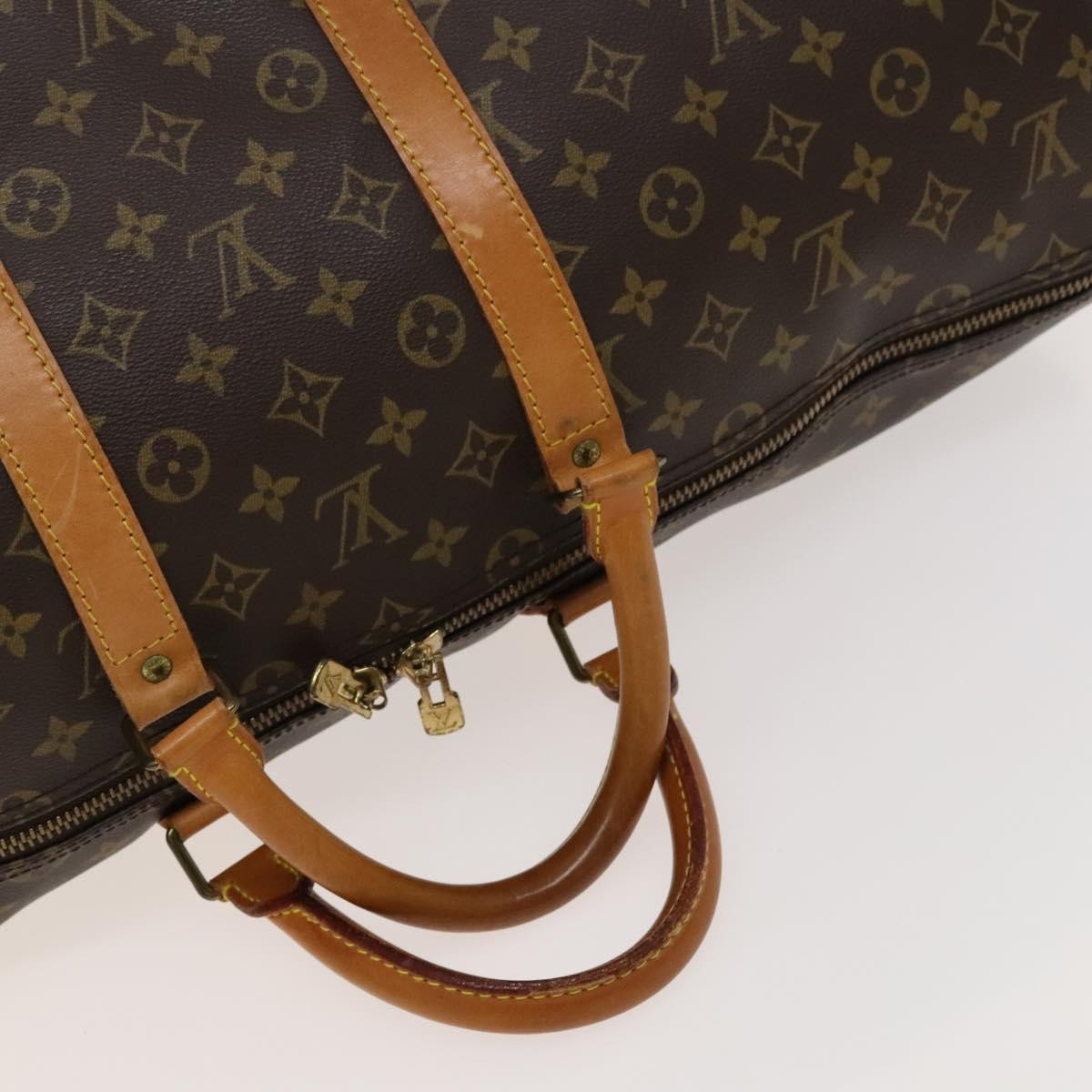 Louis Vuitton Keepall Bag Monogram Canvas Brown Canvas Travel Bag Bag (Pre-Owned)